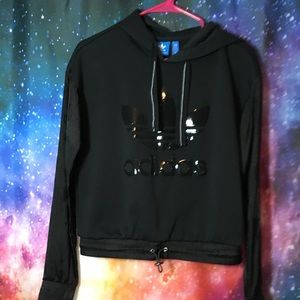 Adidas hoodie with sticky logo